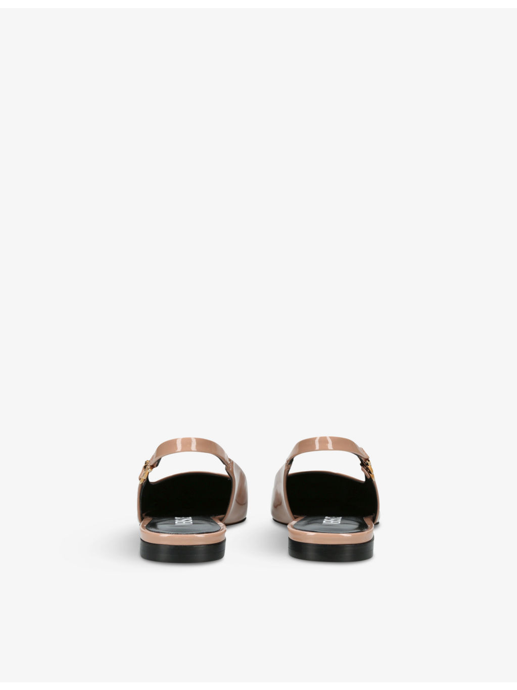 Medusa patent-leather slingback flats - 4