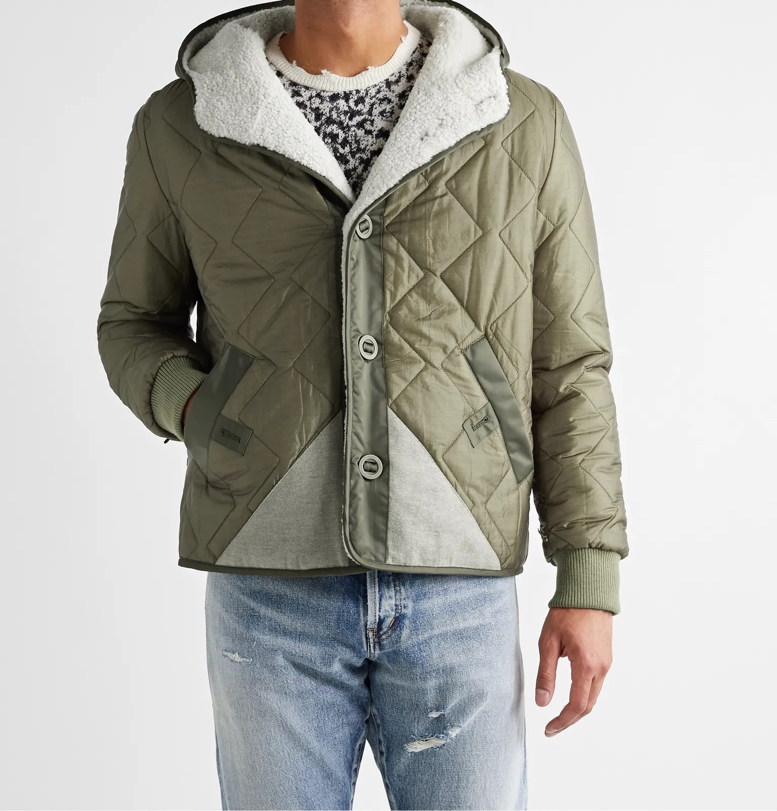 Cotton-Twill Jacket with Detachable Ripstop and Shearling Liner - 4