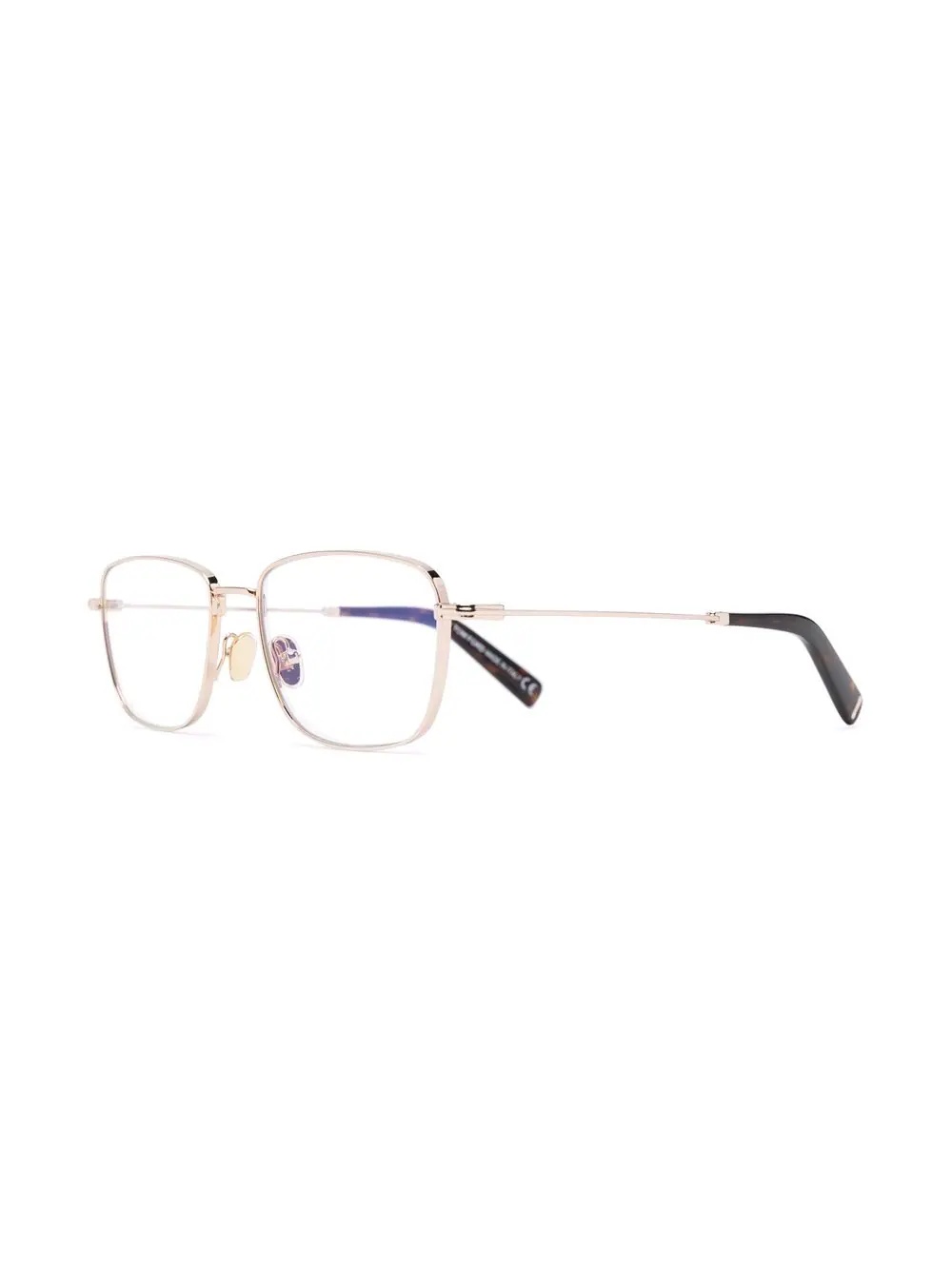 polished square-frame glasses - 2