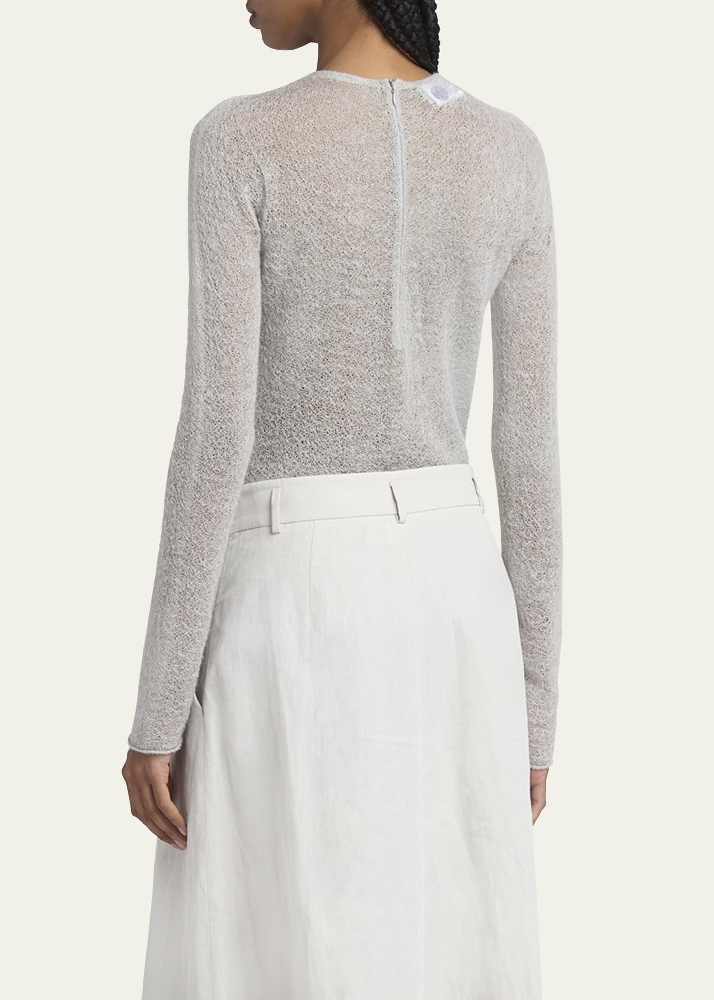 Textured Cashmere-Blend Knit Top - 3