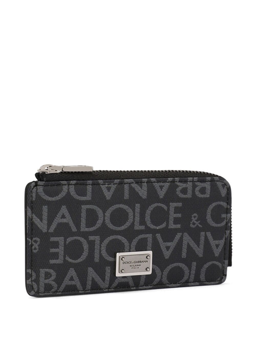 logo-jacquard zip around wallet - 3