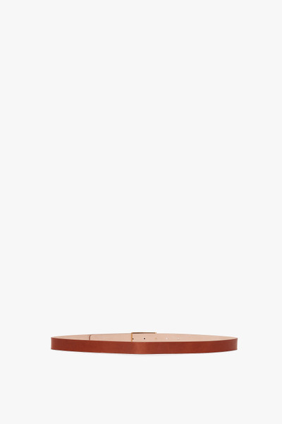 Victoria Beckham Exclusive Frame Buckle Belt In Tan Leather outlook