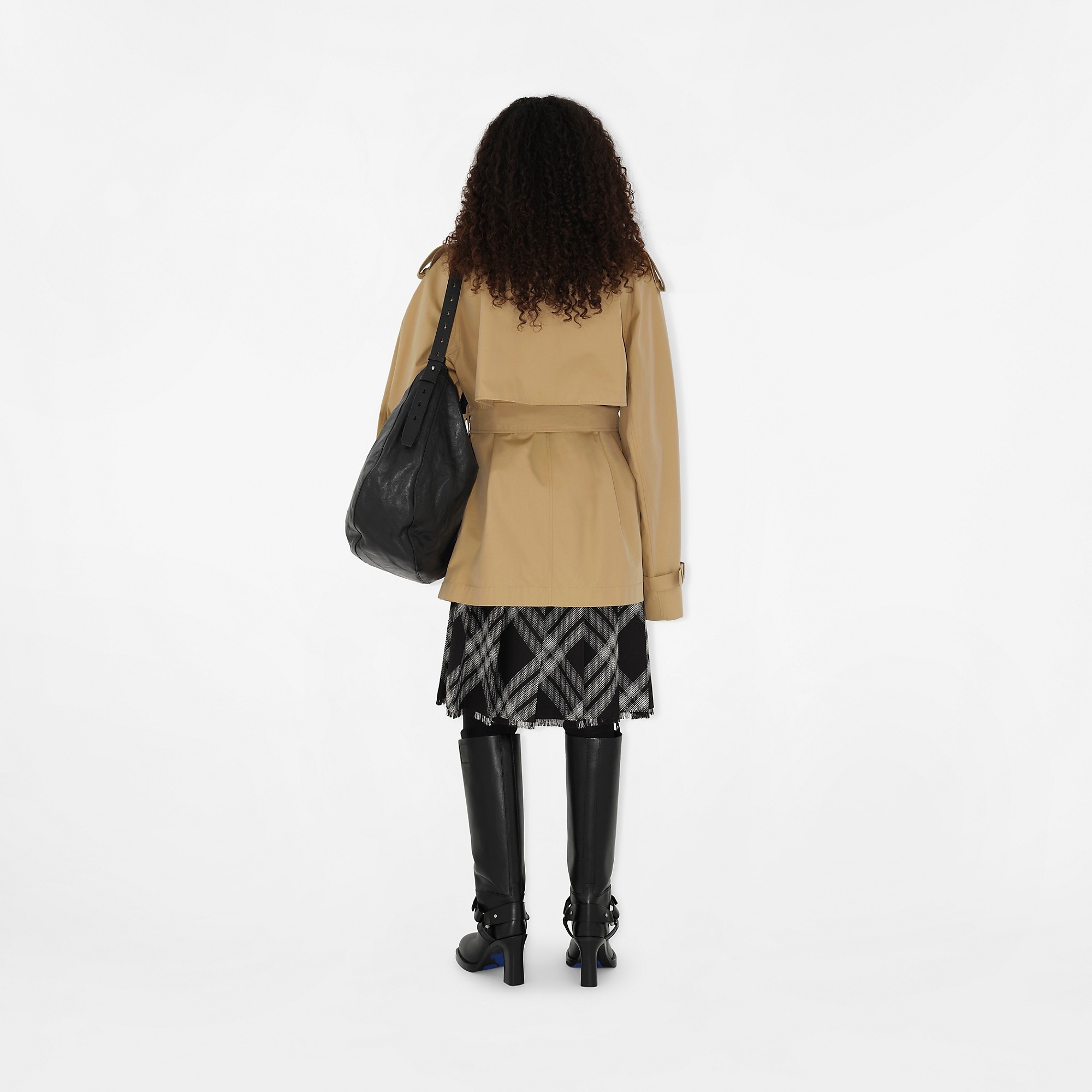 Short Gabardine Trench Coat - 4