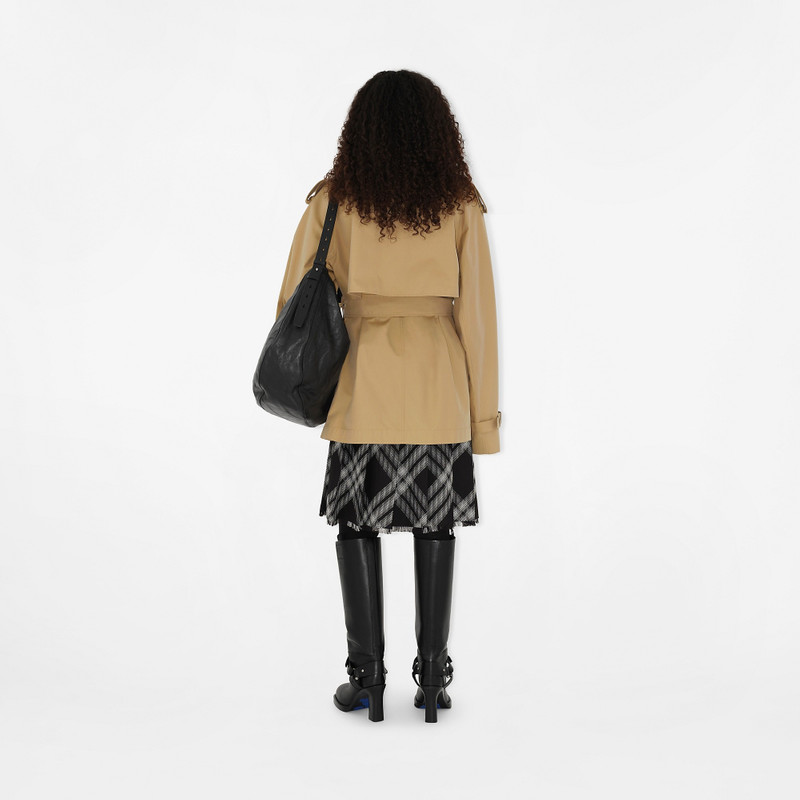 Short Gabardine Trench Coat 4