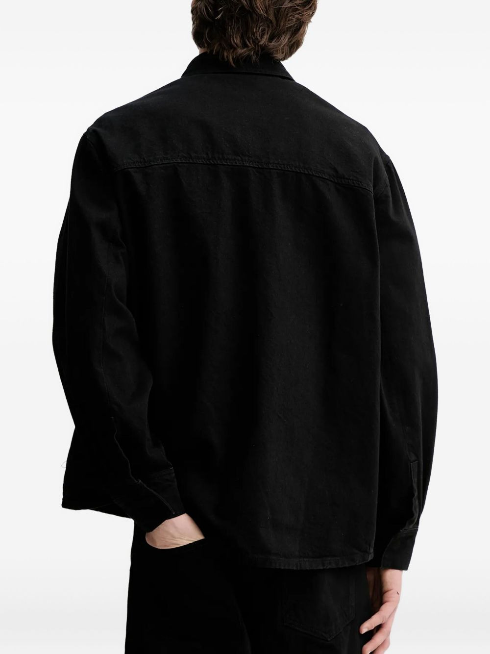 triangle-detail shirt jacket - 3