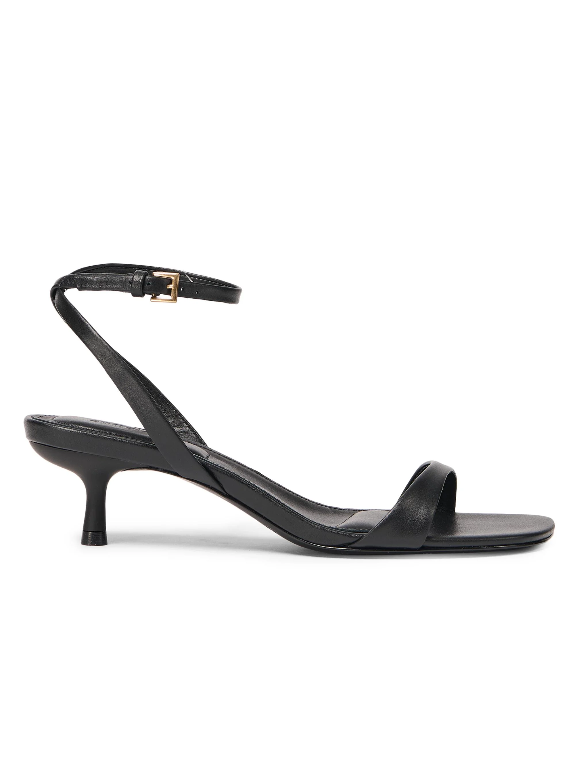 Women's Hannah 35MM Leather Sandals - Black - 1