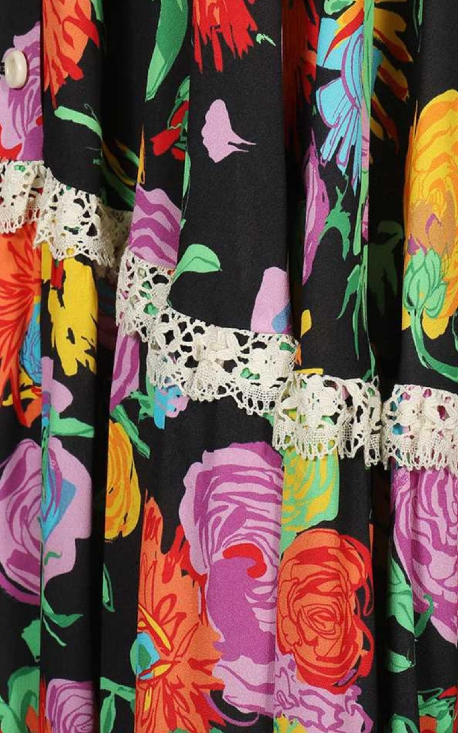 Ken Scott- Print Viscose Skirt - 5