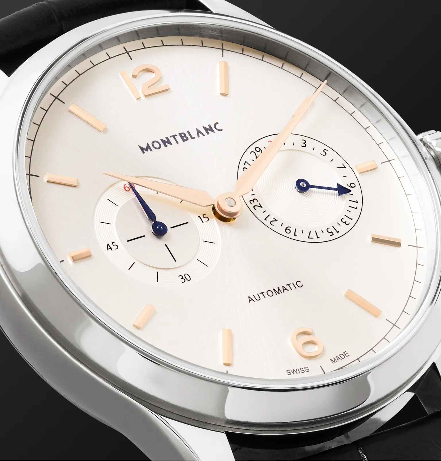 Heritage Chronométrie Twincounter Date Automatic 40mm Stainless Steel and Alligator Watch, Ref. No.  - 6