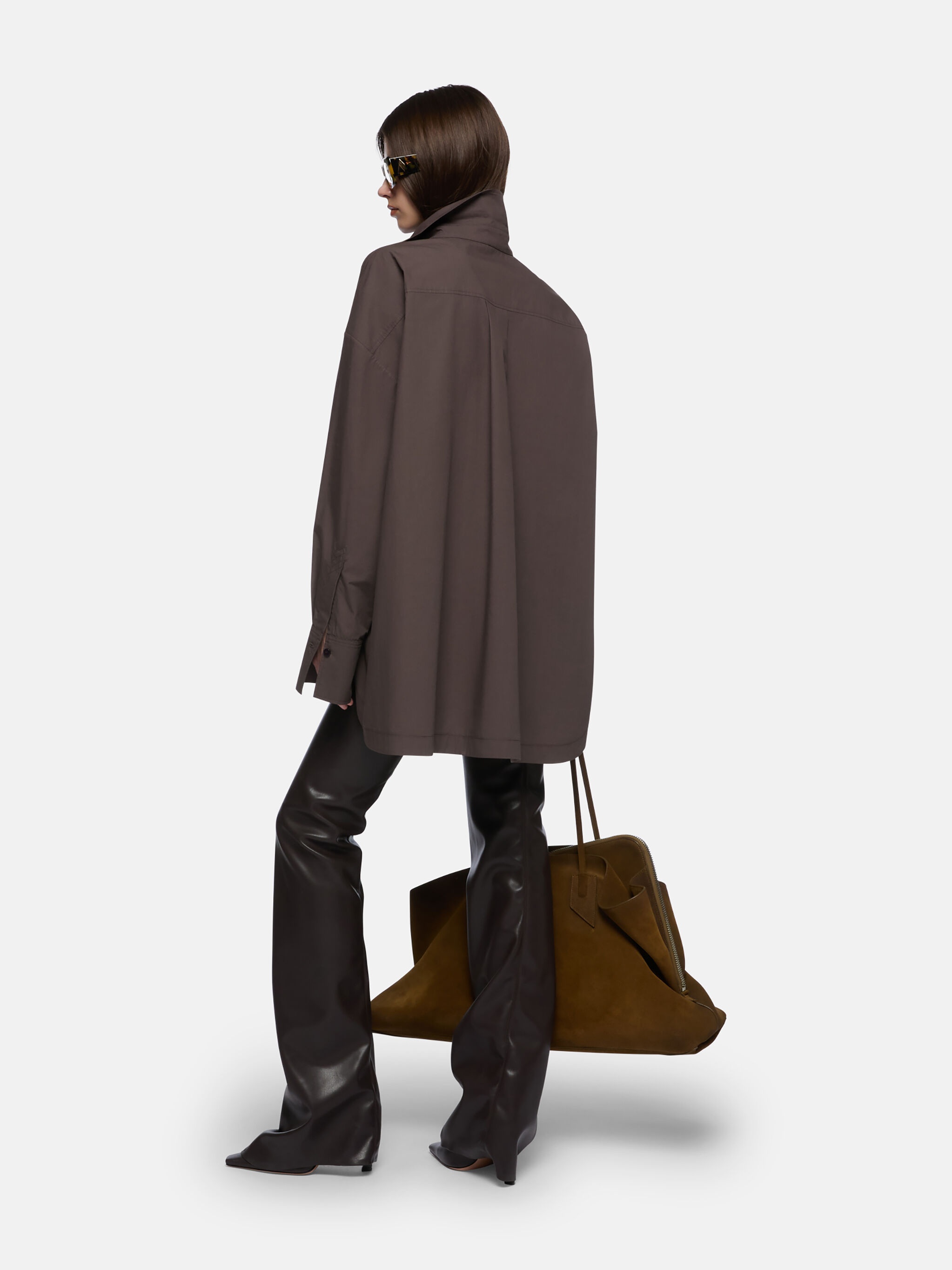 ''DIANA'' DARK BROWN SHIRT - 3