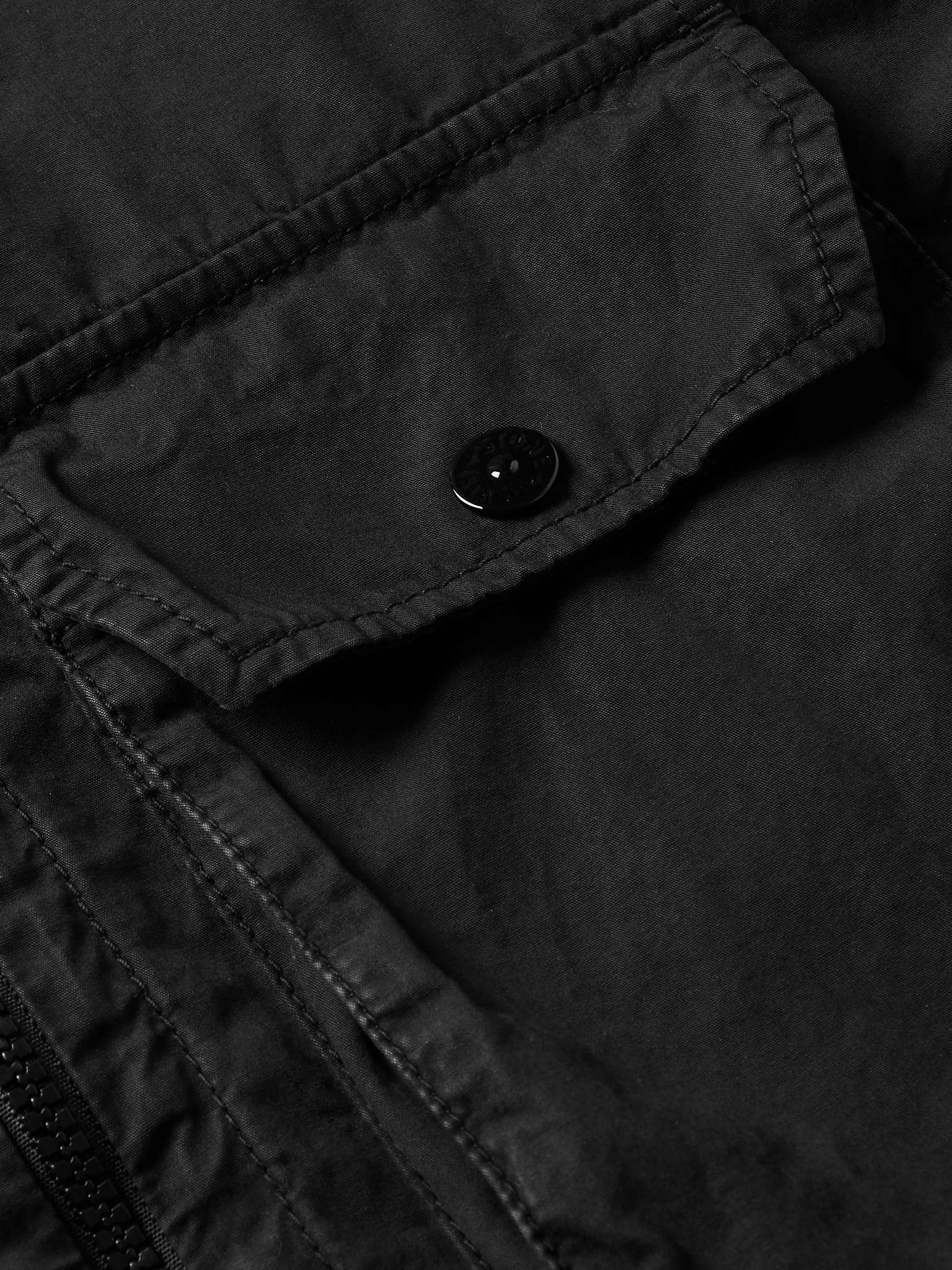 Logo-Appliquéd Garment-Dyed Cotton-Twill Overshirt - 3