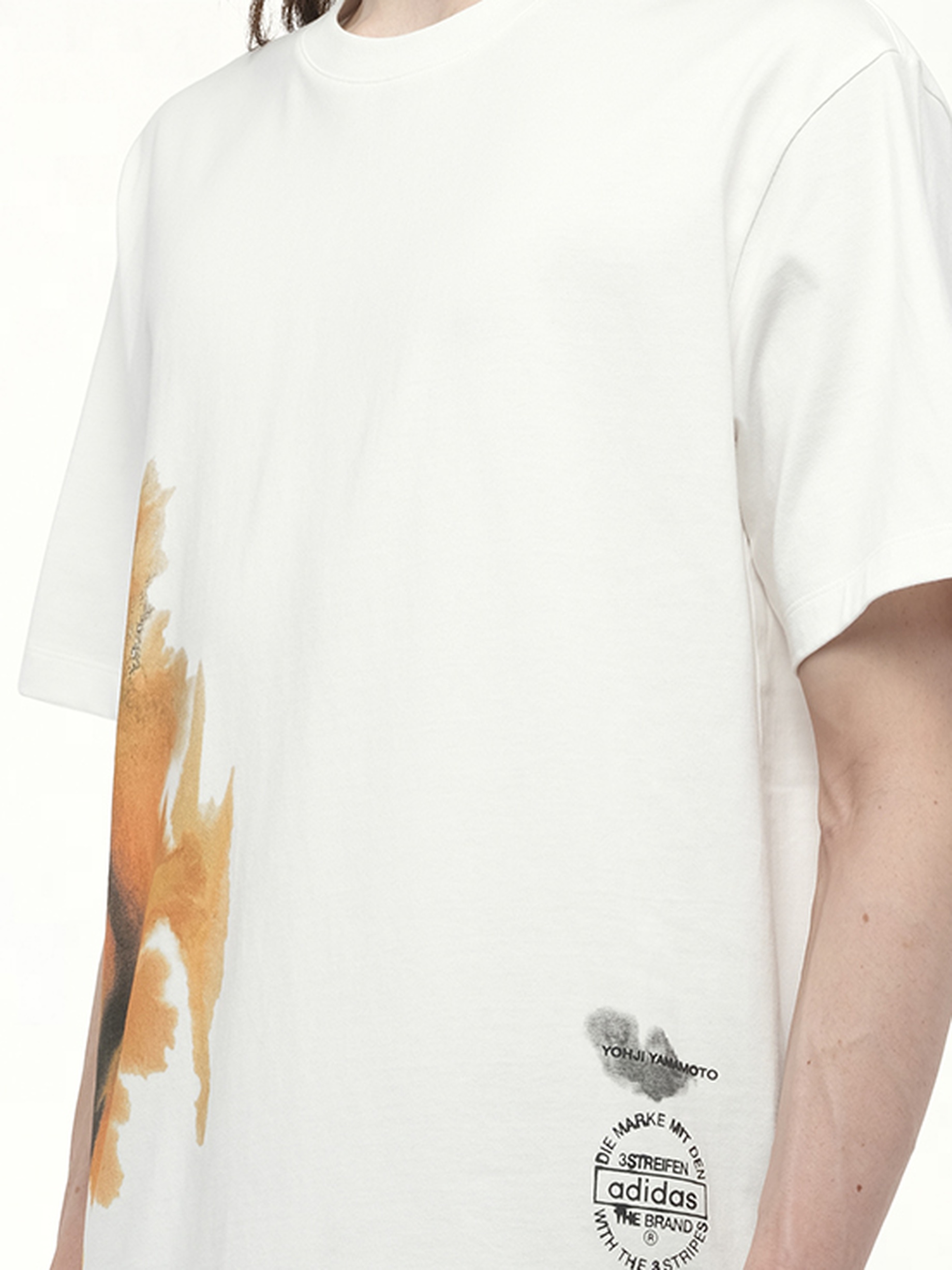 Watercolours Short Sleeve T-Shirt in White - 3