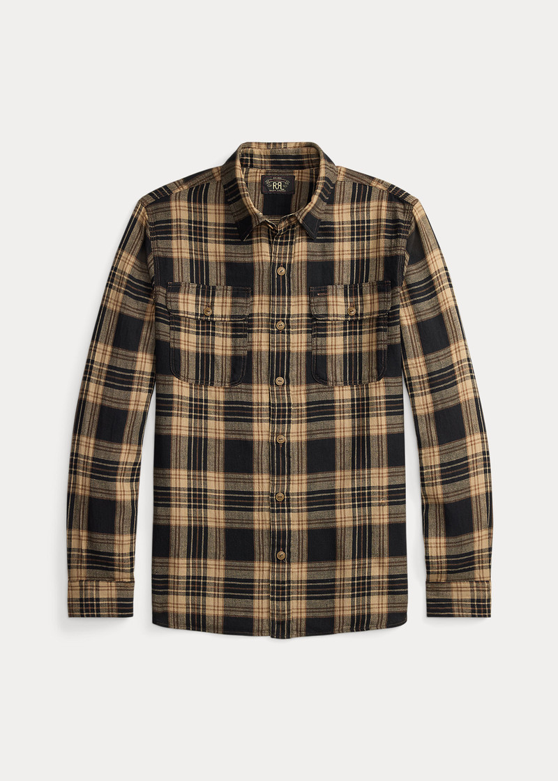 Plaid Cotton-Linen Workshirt 1