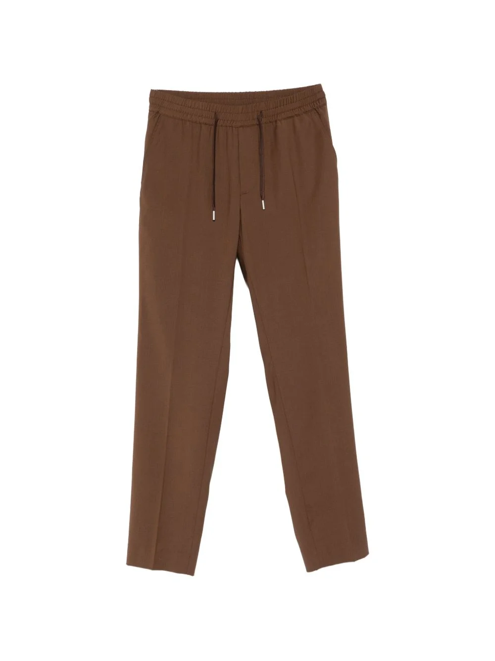 elasticated straight-leg trousers - 1