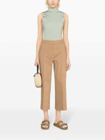 PINKO Protesilao linen blend cropped trousers outlook