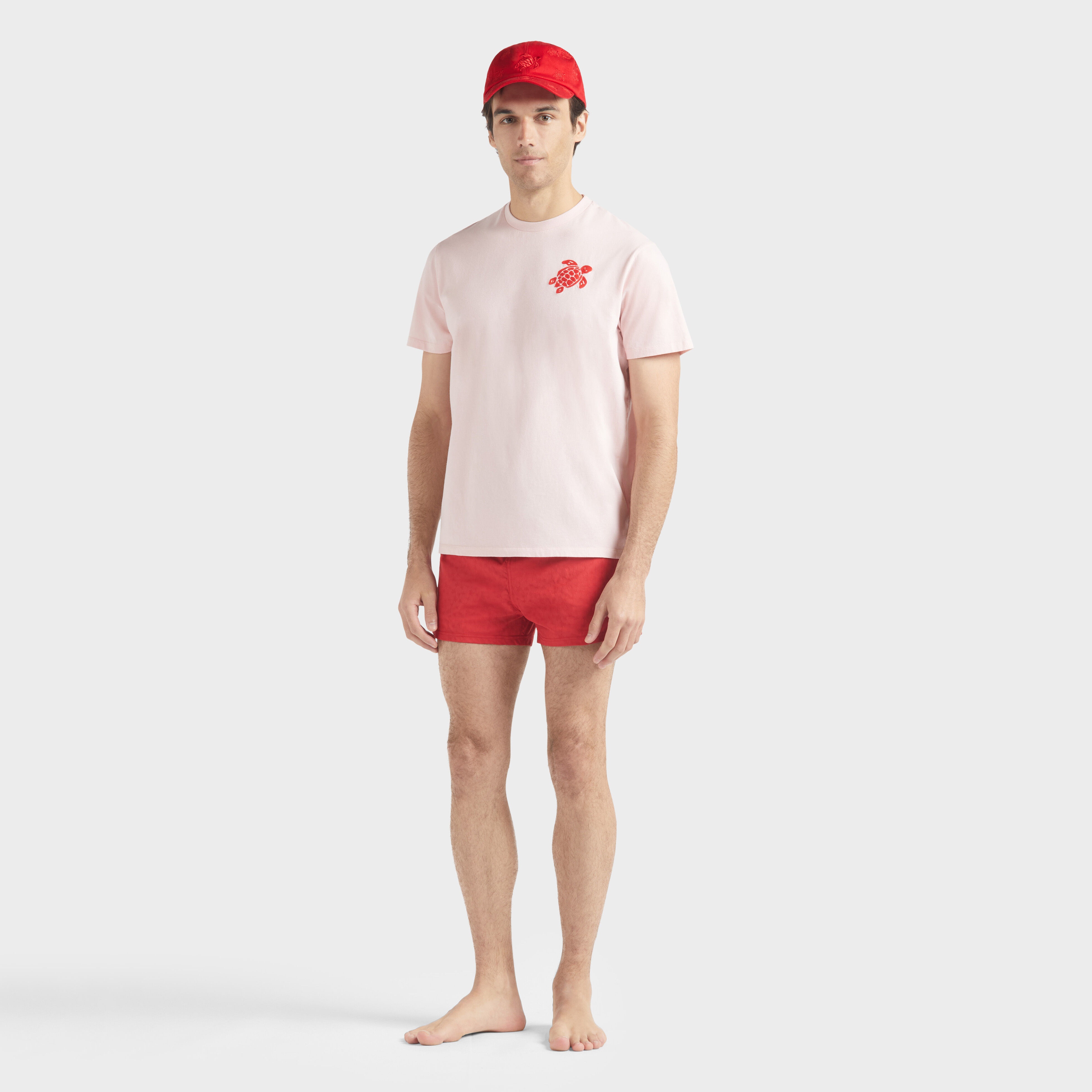 Men Organic Cotton T-shirt Embroidered Turtle - 5