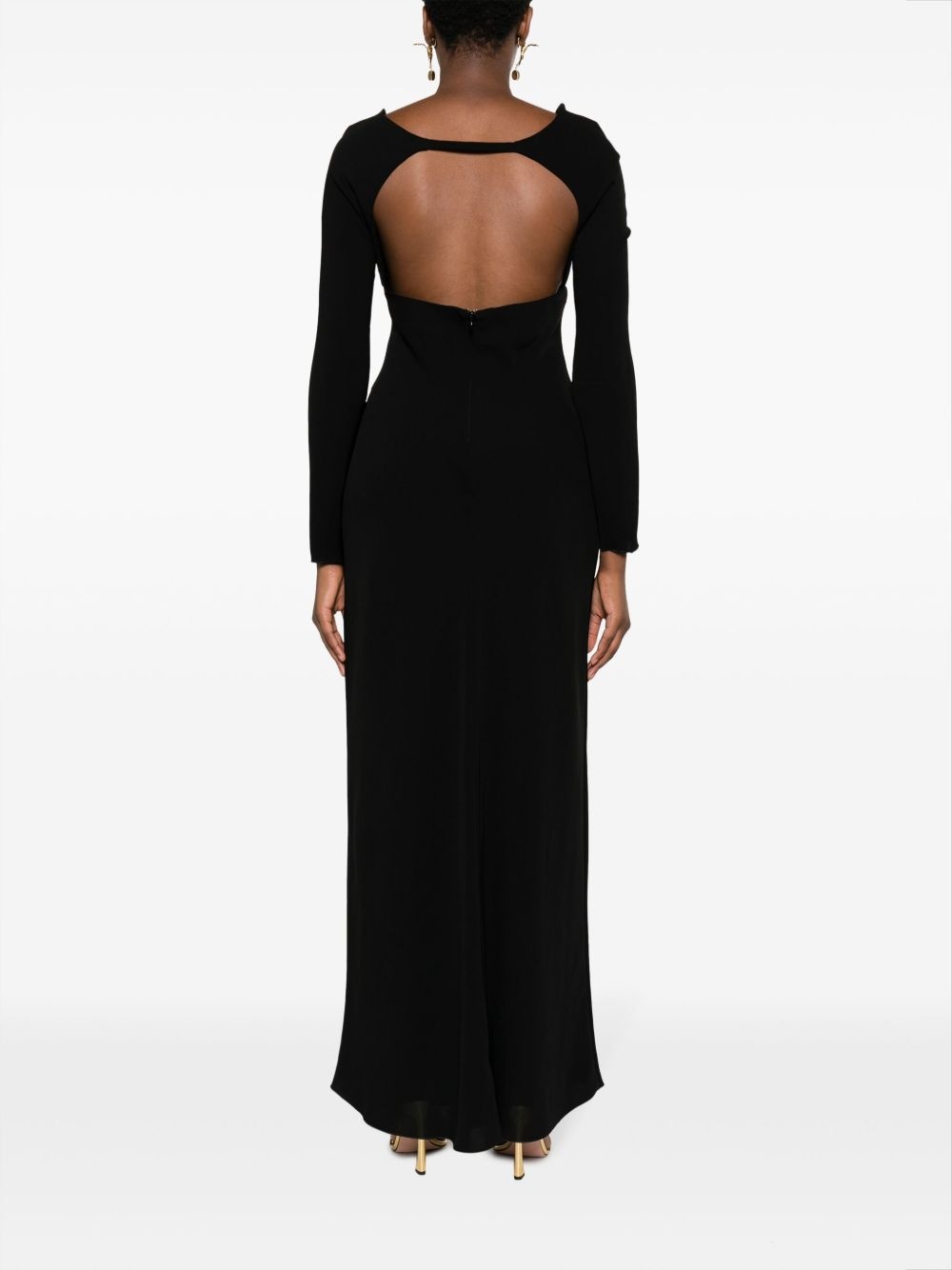 cut-out cady maxi dress - 4