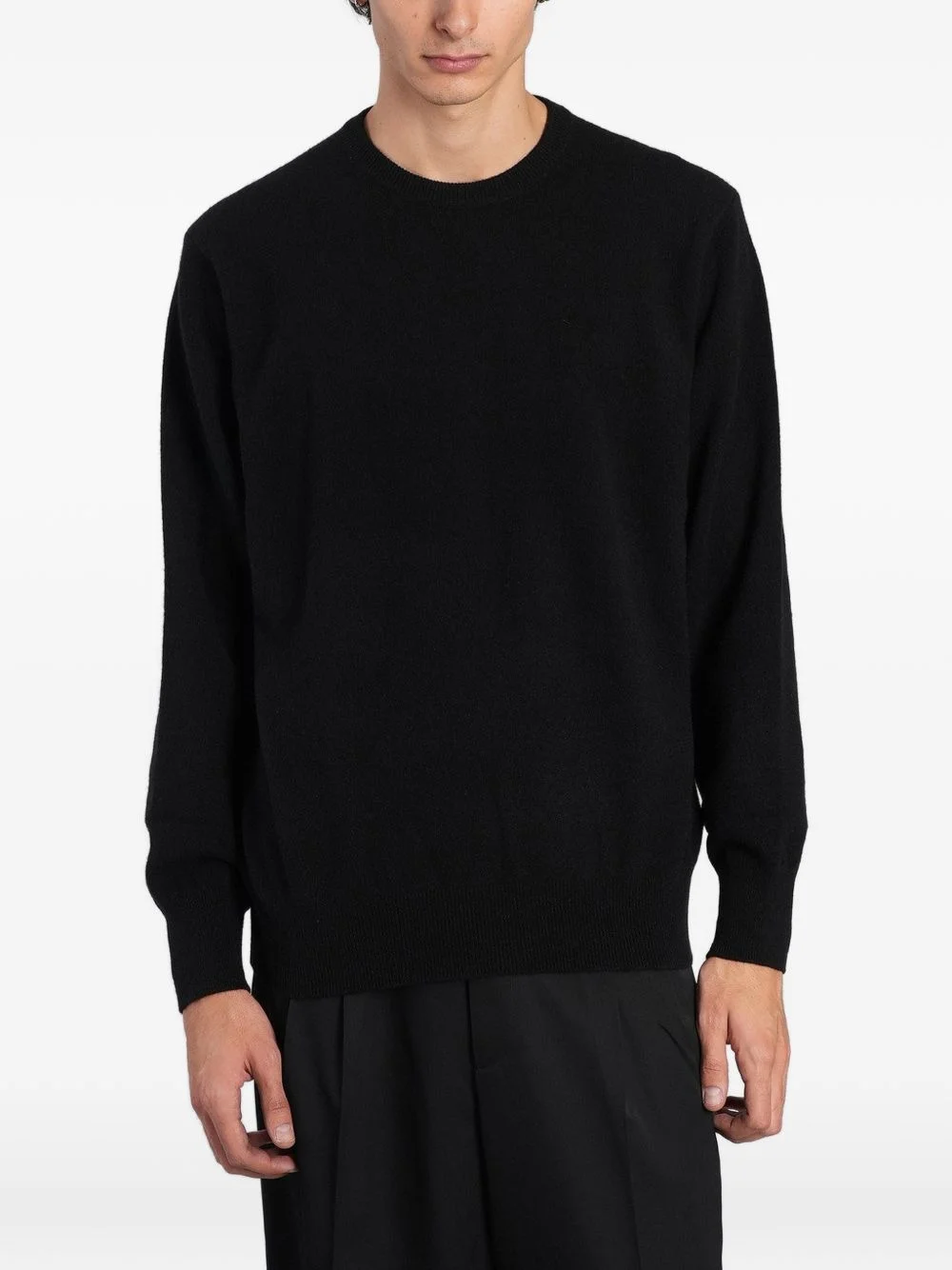 crew-neck ribbed-trim sweater - 1