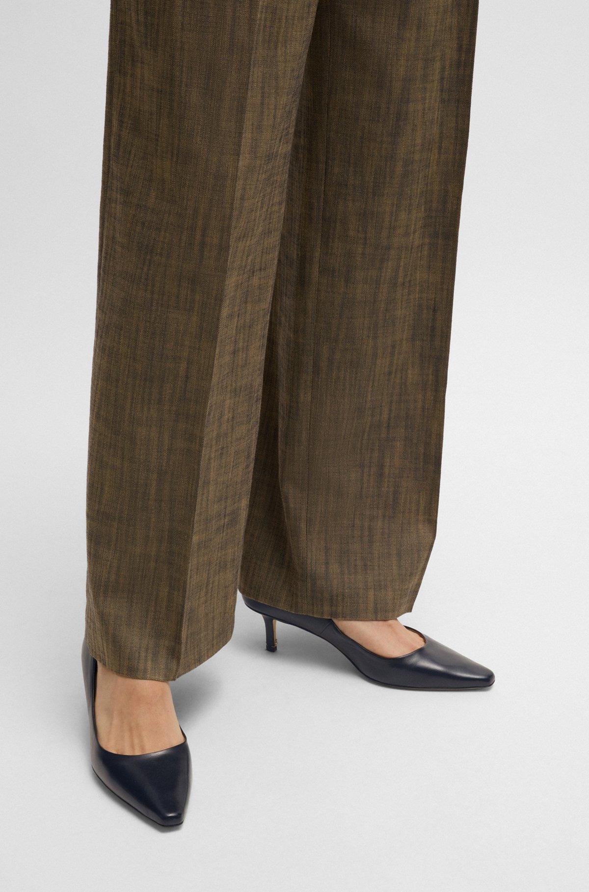 NAPPA-LEATHER PUMPS WITH DOUBLE B MONOGRAM - 4