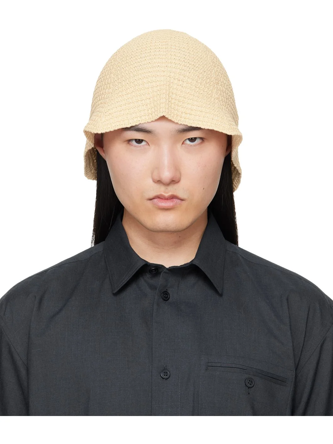Off-White Crochet Hat - 1