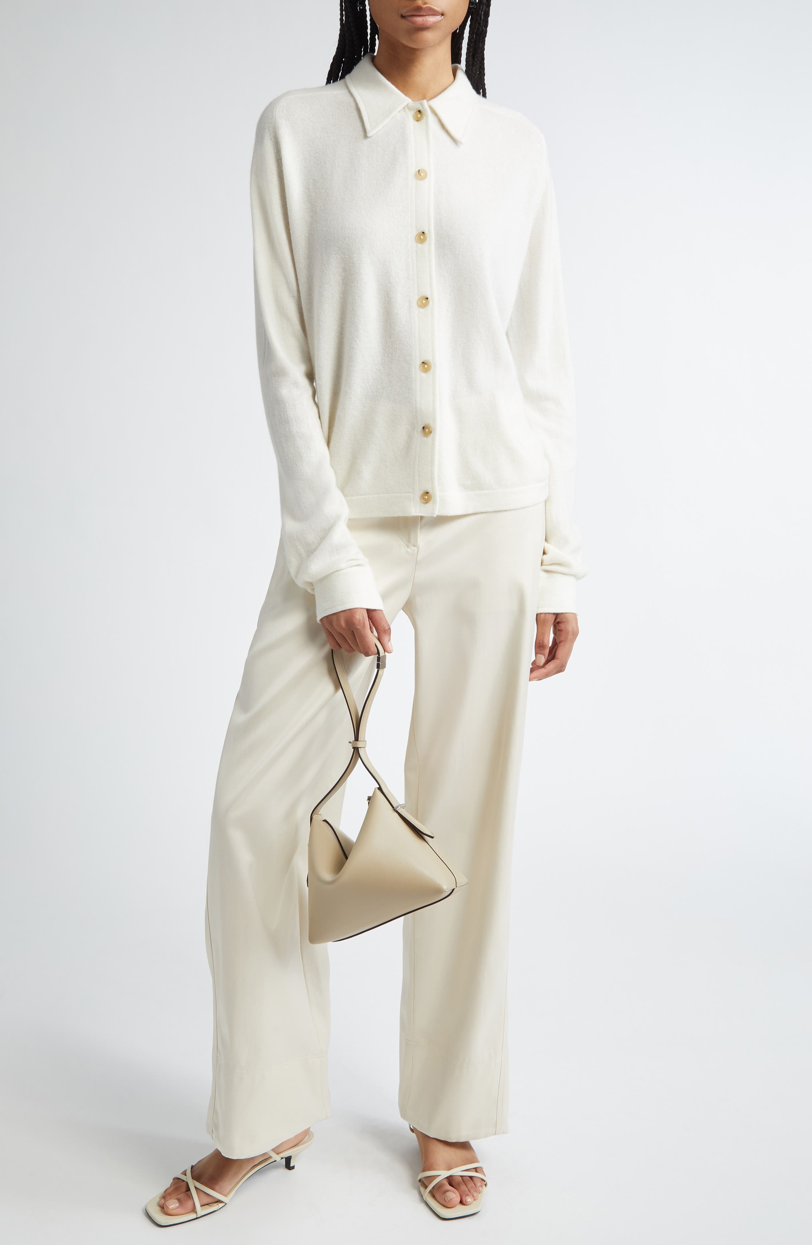 TOTEME Twisted Seam Trousers in Ecru at Nordstrom - 2