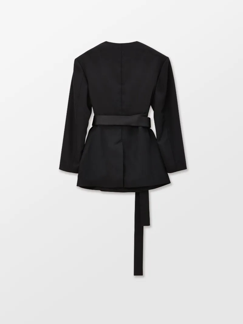 WAIST TIE WOOL BLAZER - 10