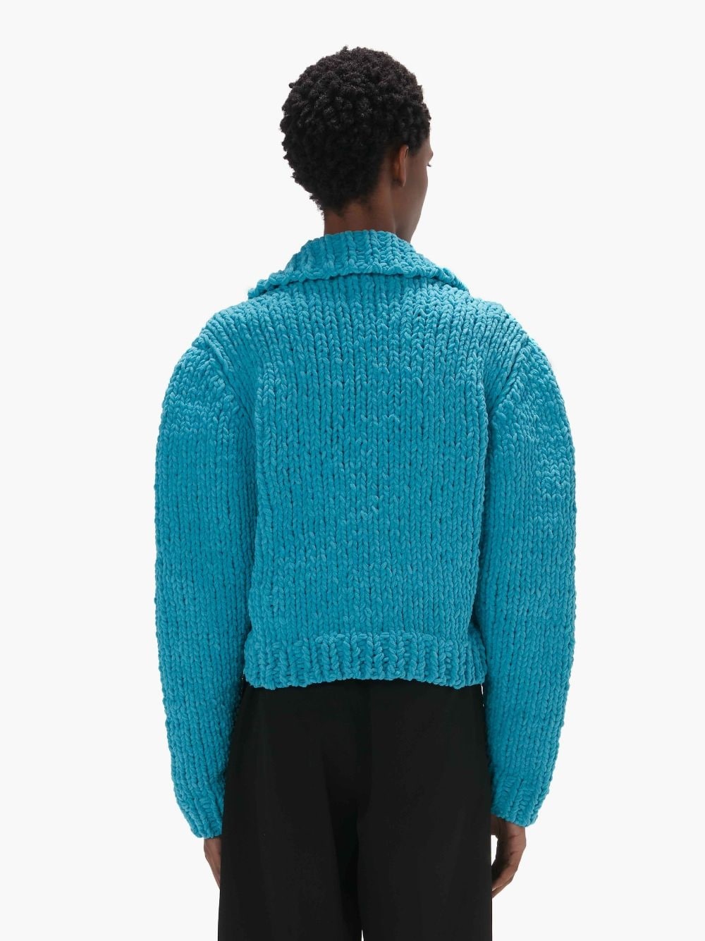 CROPPED CHENILLE CARDIGAN - 3