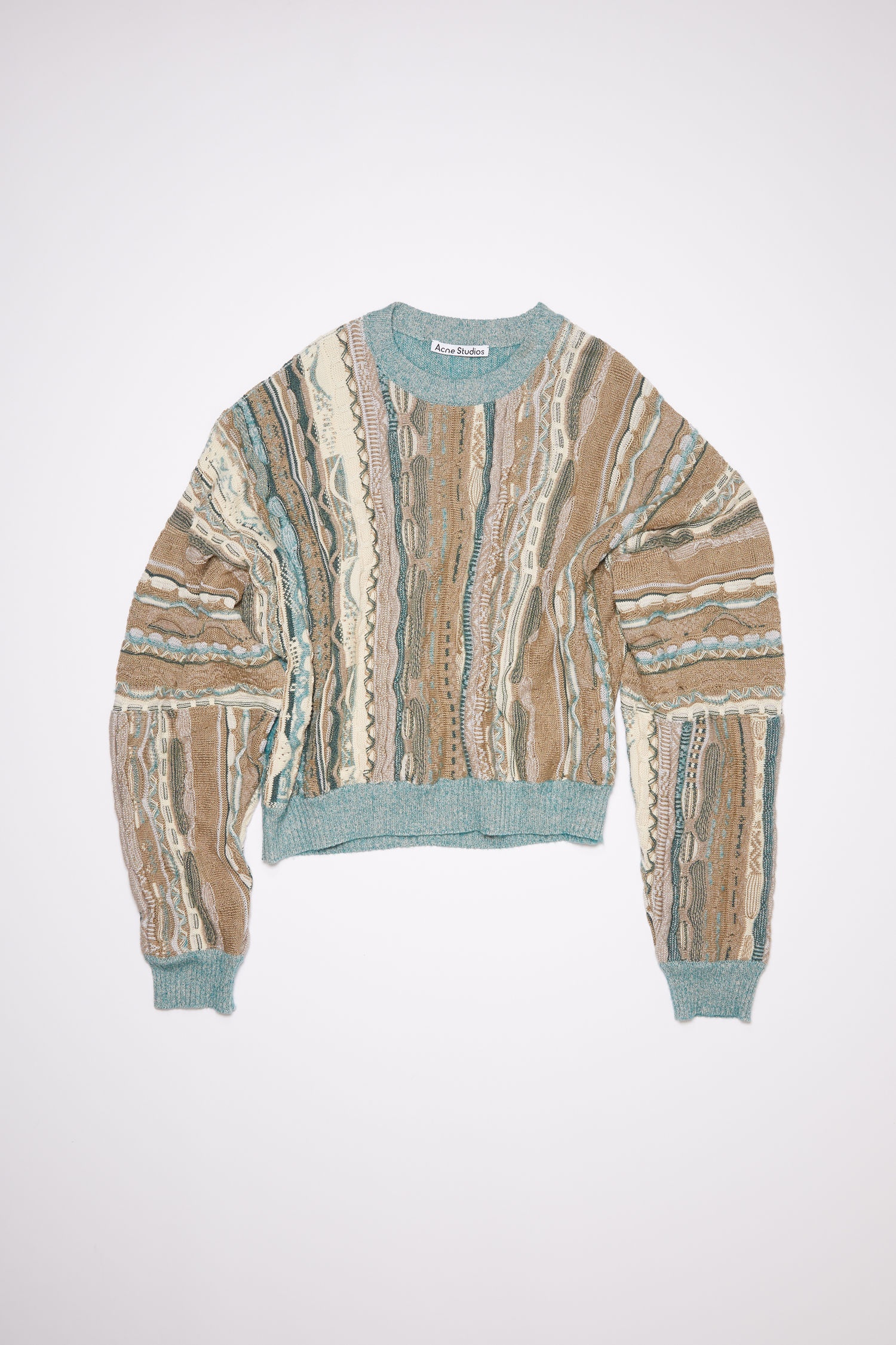 Jacquard knit sweater - Military green/multi - 1