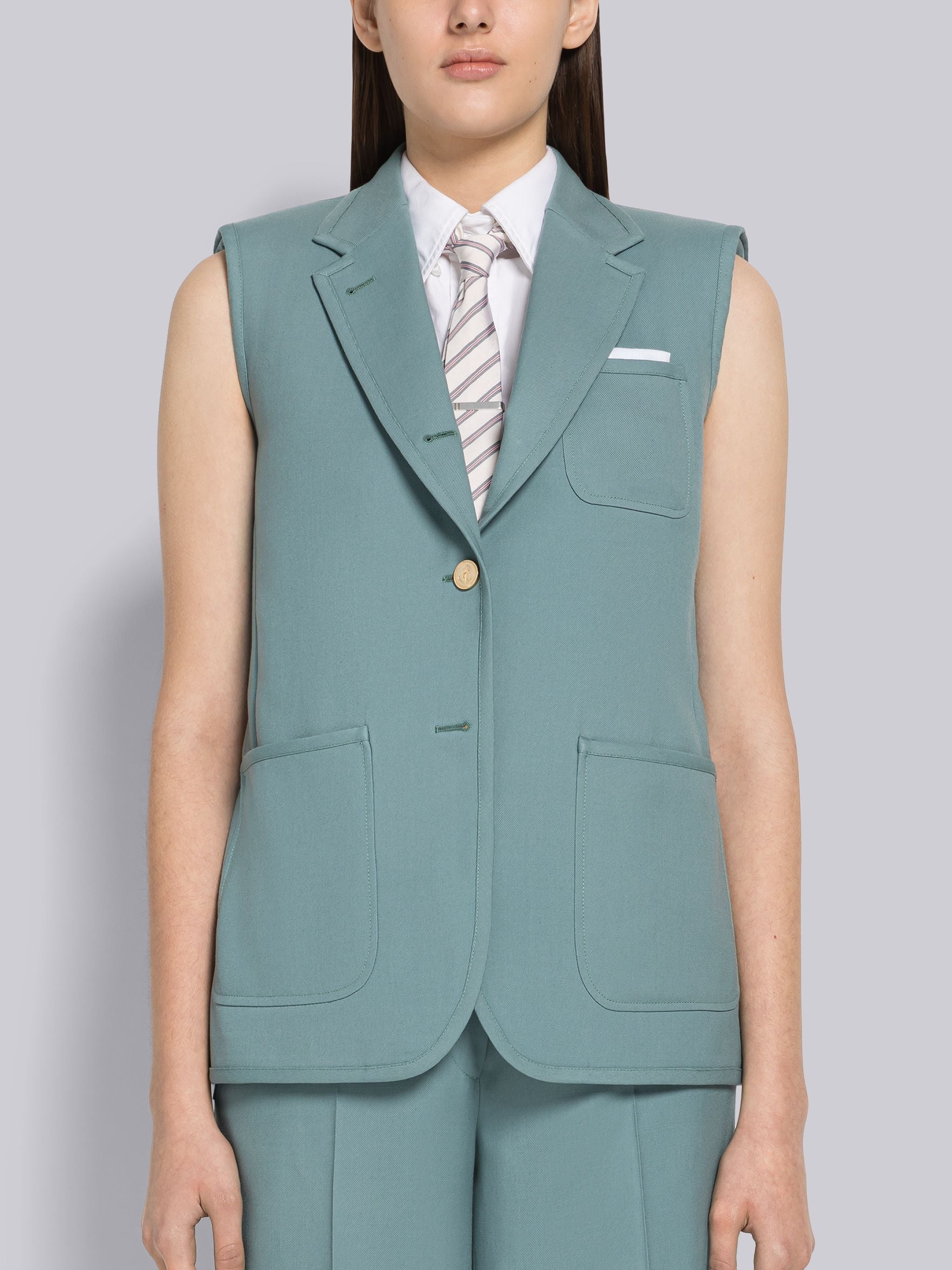 Donegal Wool Sleeveless Sack Sport Coat - 1
