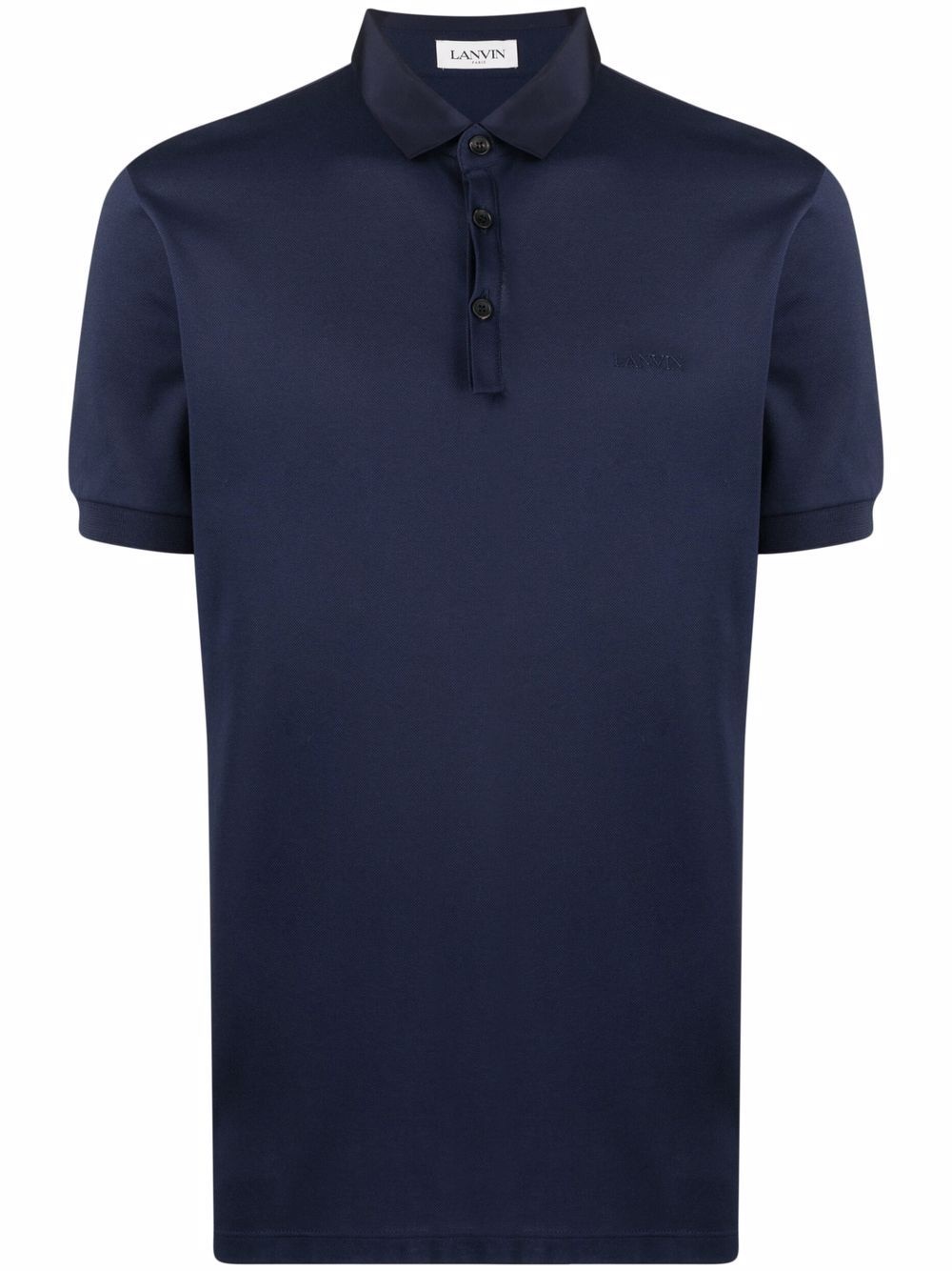 embroidered-logo polo shirt - 1