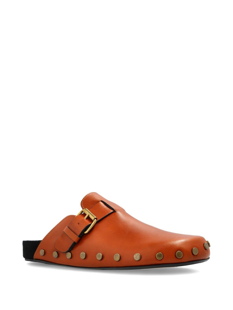 Isabel Marant buckle-fastening studded clogs outlook