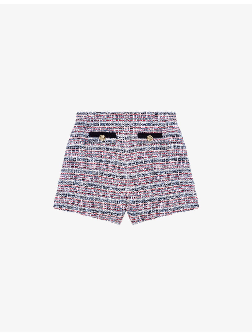Contrast-Trim Tweed Cotton-Blend Woven Shorts - 1