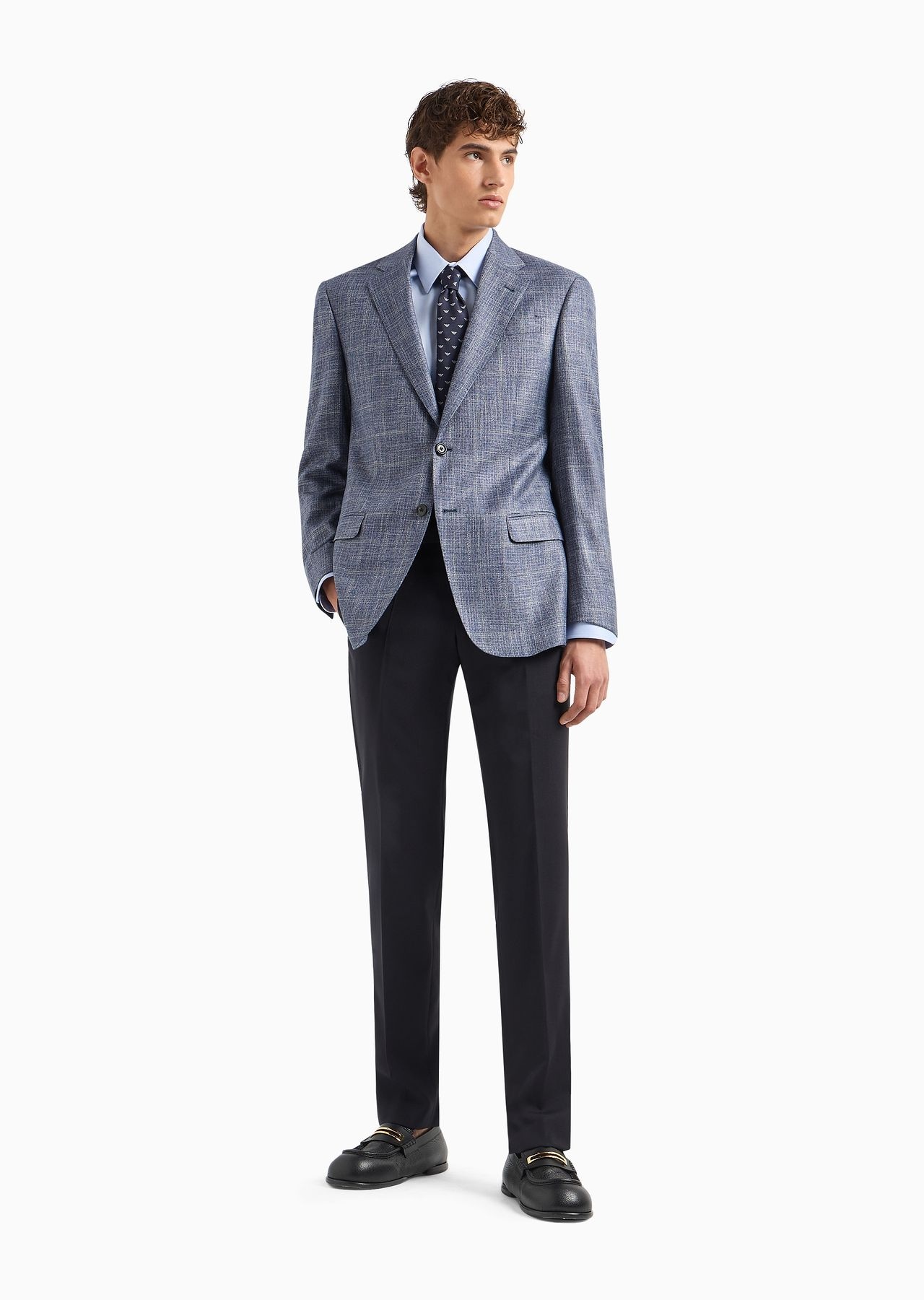 Trousers in natural stretch tropical light wool - 4