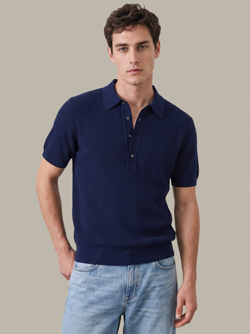 Jonathan: Cotton Knit Polo Shirt 1