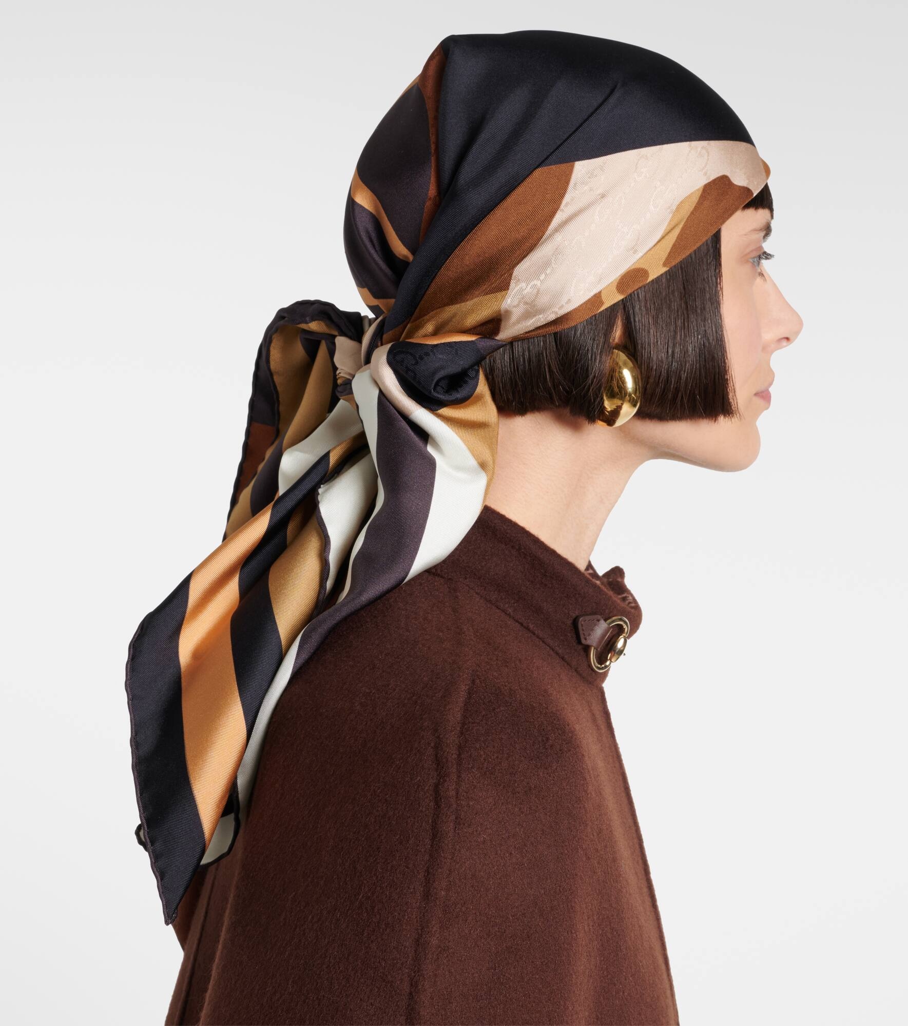Printed silk scarf - 3