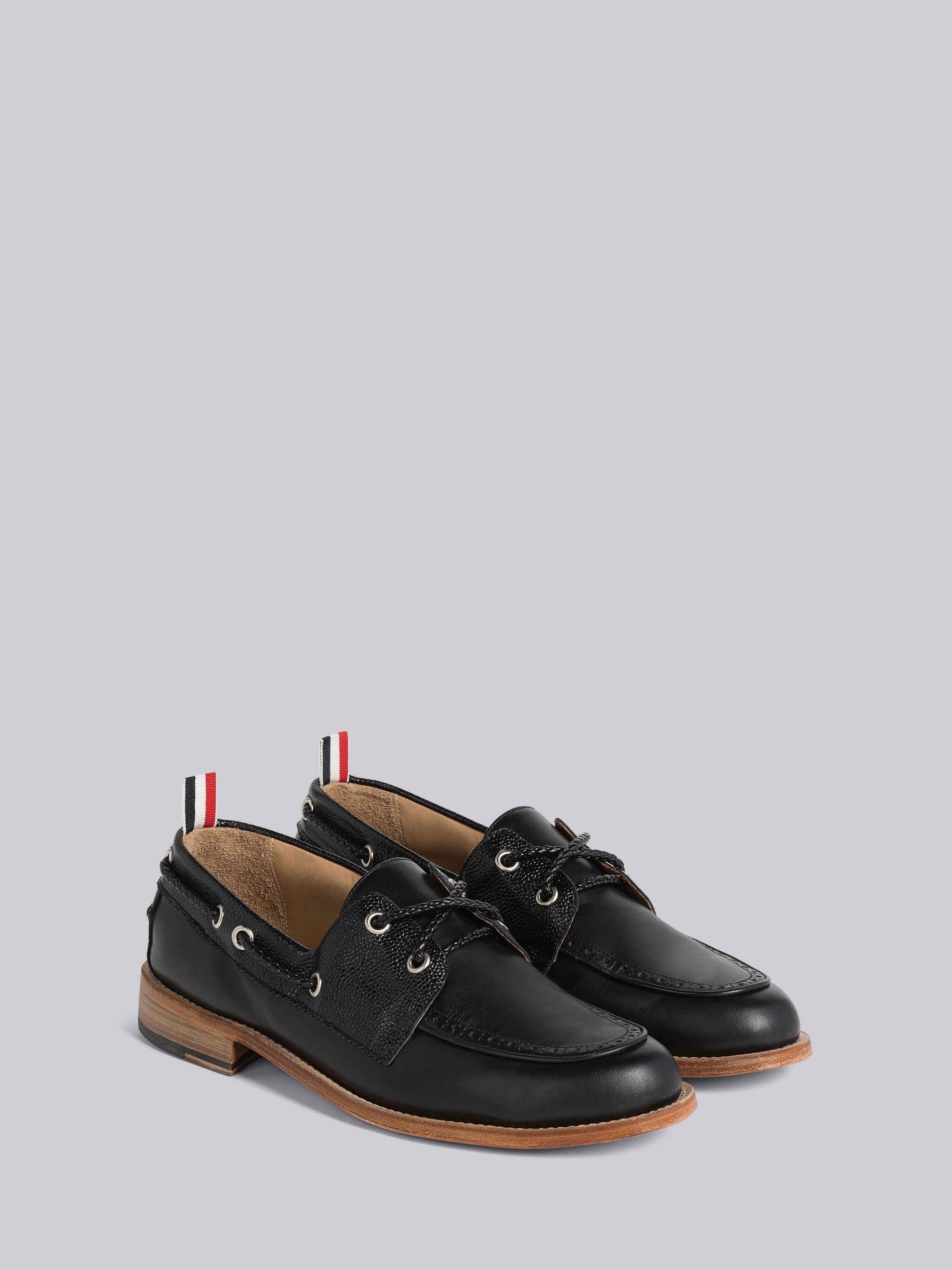 VITELLO CALF LEATHER BOAT SHOE - 3