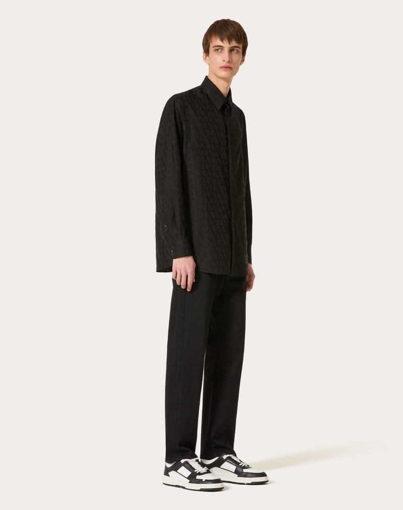 Valentino COTTON POPLIN SHIRT WITH TOILE ICONOGRAPHE PATTERN outlook