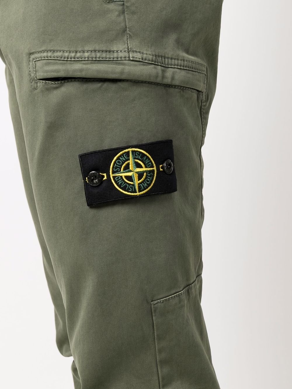 logo-patch straight-leg trousers - 5