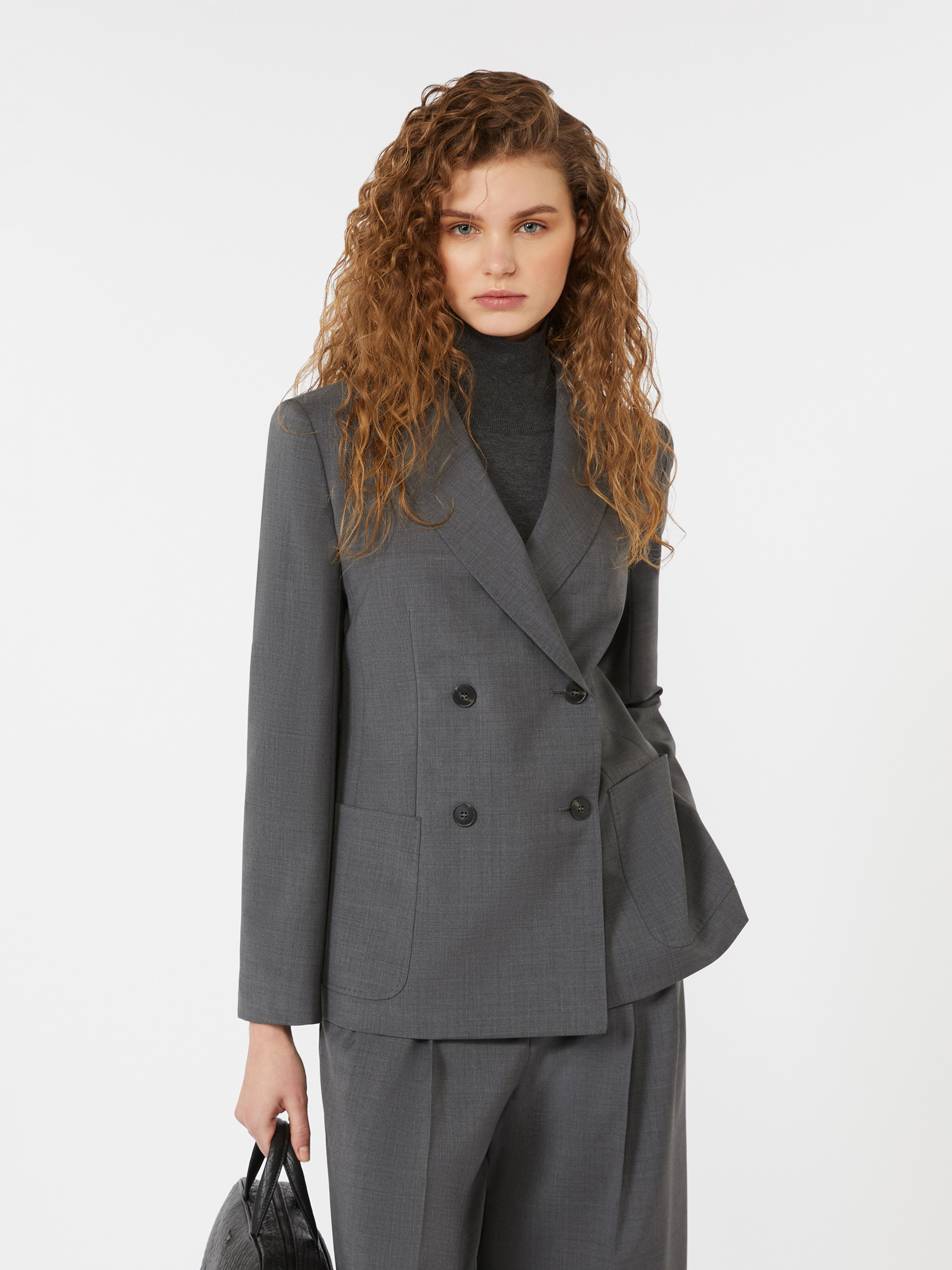 ORNATI Double-breasted blazer in wool canvas - 5