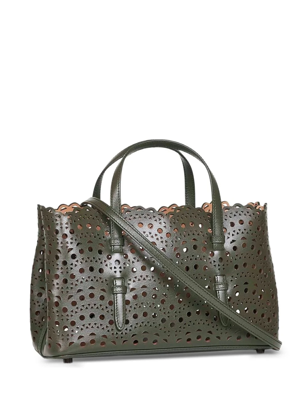 scalloped-trim tote bag - 1