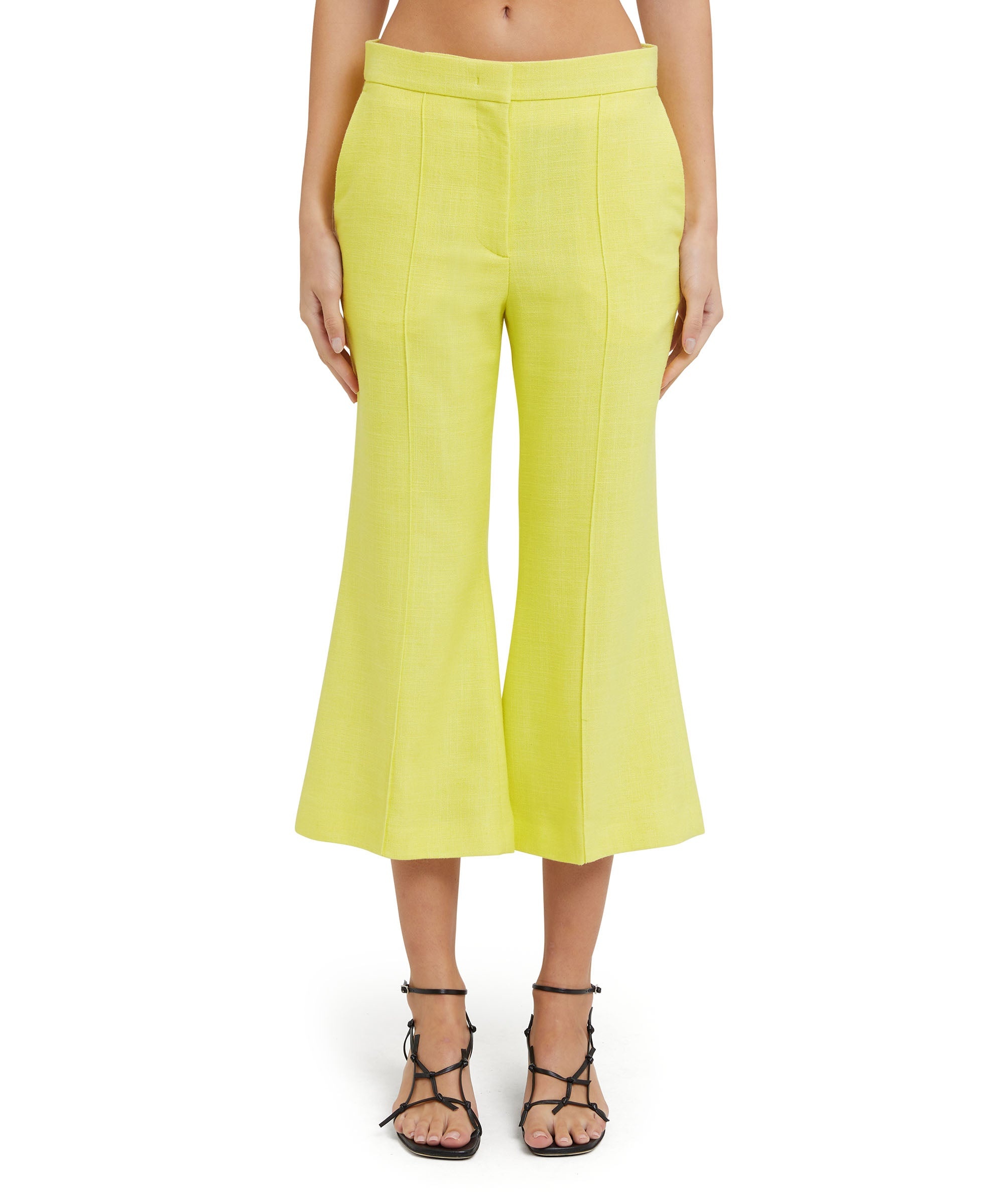 Blended linen crop pants - 2