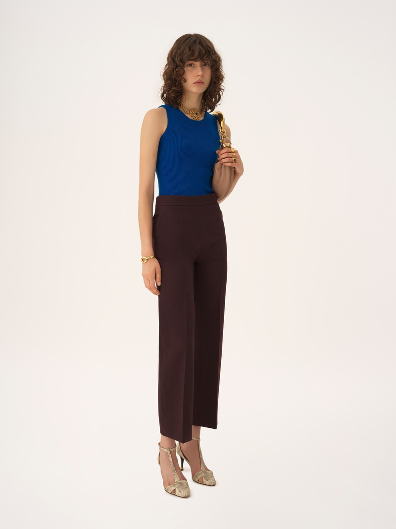 Chloé STRAIGHT CROPPED PANTS IN WOOL CRÊPE outlook