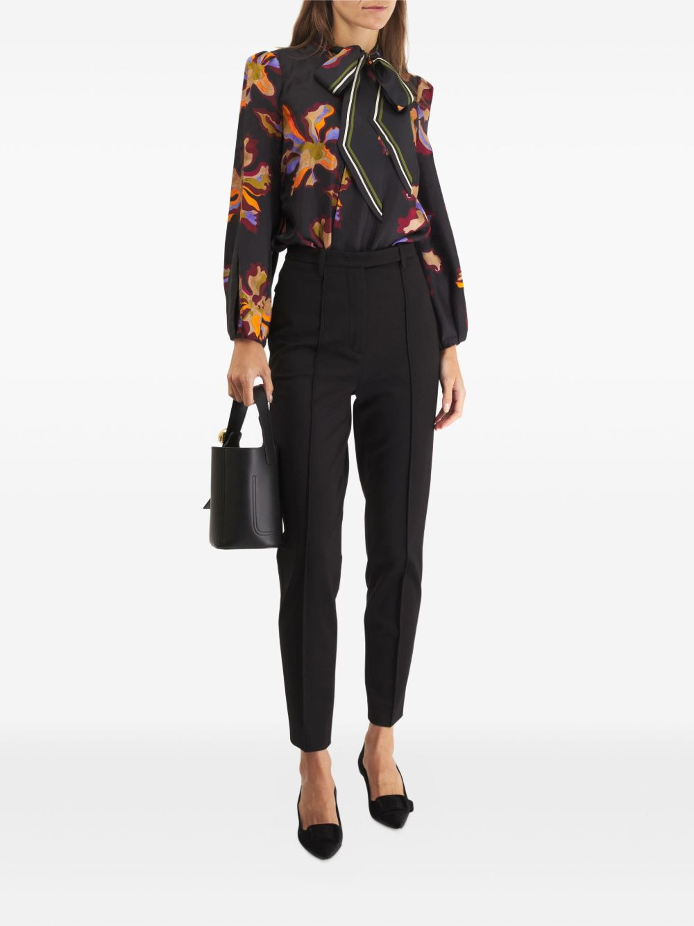pleated-front trousers - 3