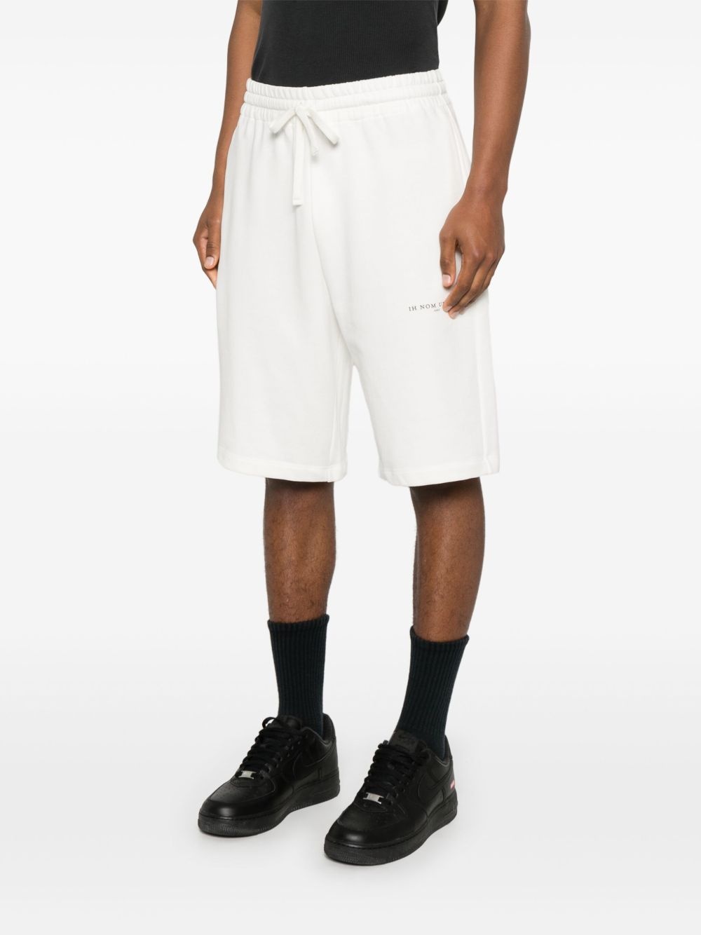 logo-print track shorts - 3