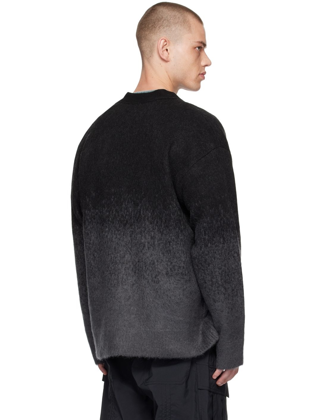 Black & Gray Gradient Cardigan - 3