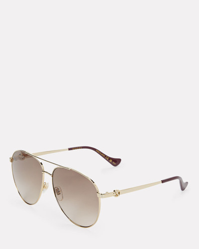 GUCCI Cut-Out Logo Aviator Sunglasses outlook