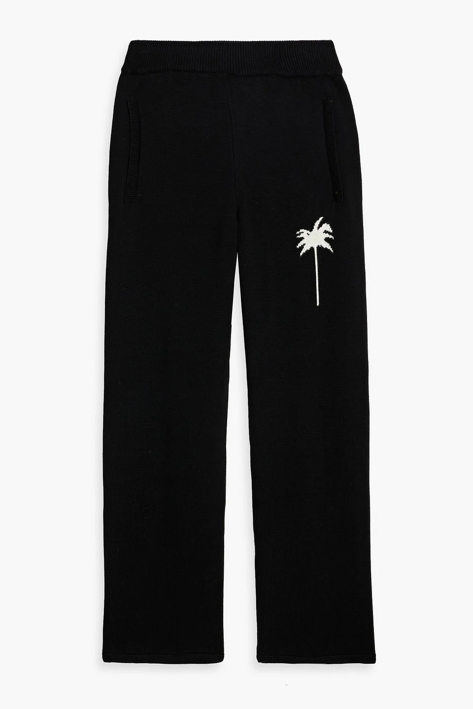 Intarsia cotton and merino wool-blend sweatpants - 1