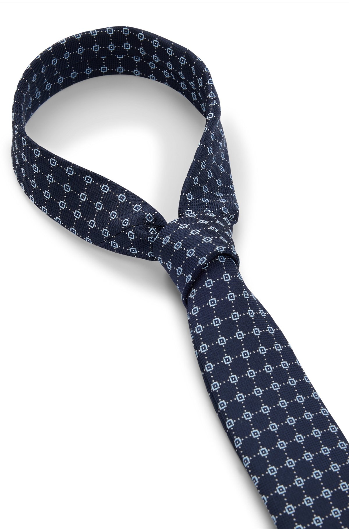 SILK-BLEND TIE WITH JACQUARD-WOVEN PATTERN - 6