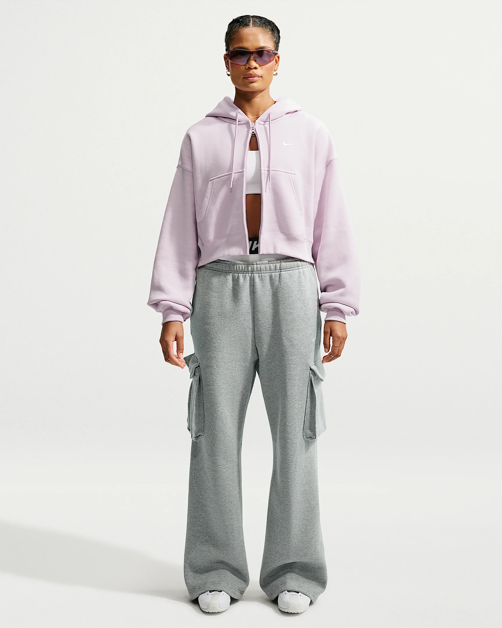 Nike Studio Fleece Medium Weight Women's Oversized High-Rise Cargo Pants - 1