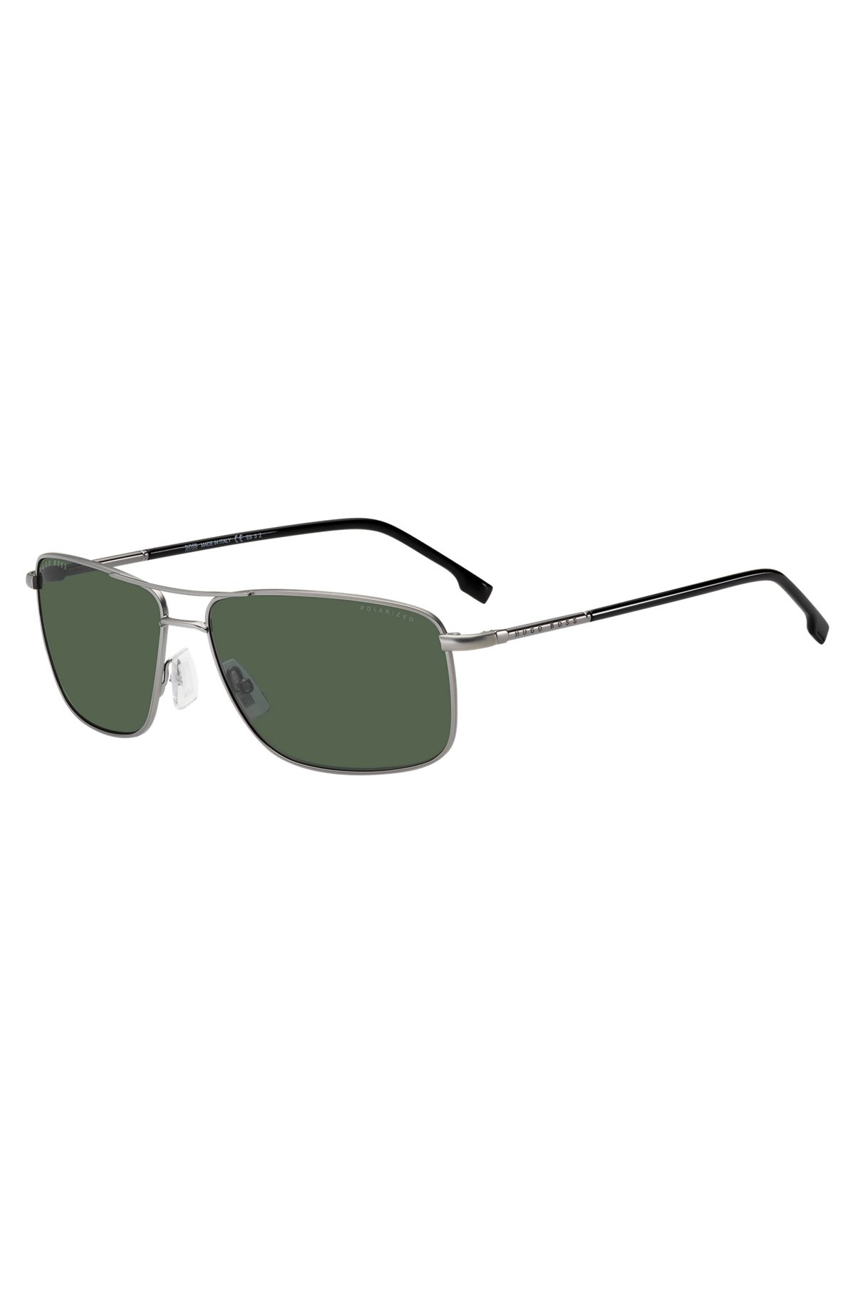 DOUBLE-BRIDGE SUNGLASSES WITH GREEN LENSES - 1