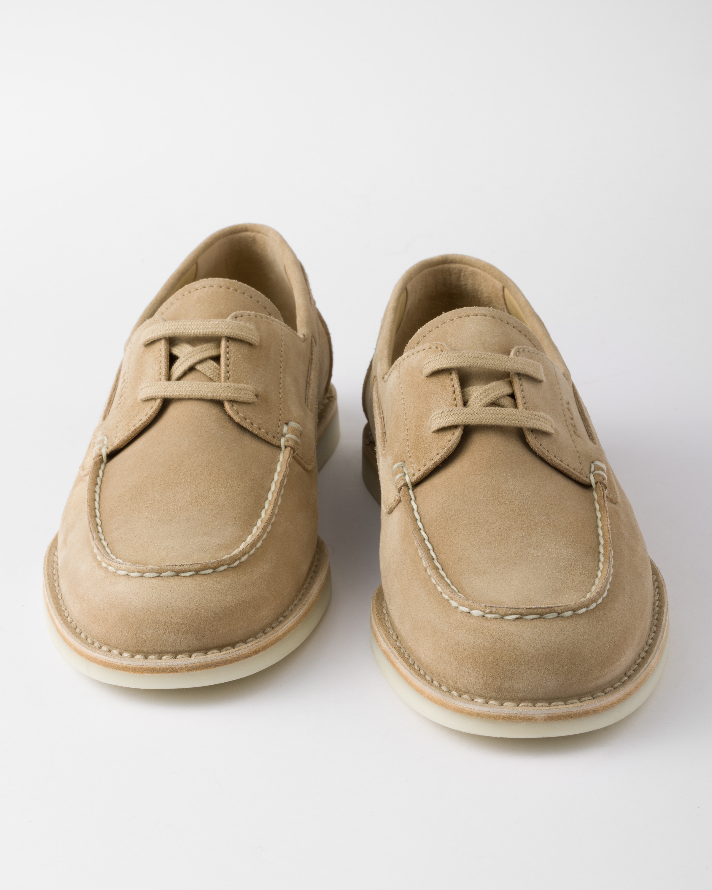 Bleached suede loafers - 5